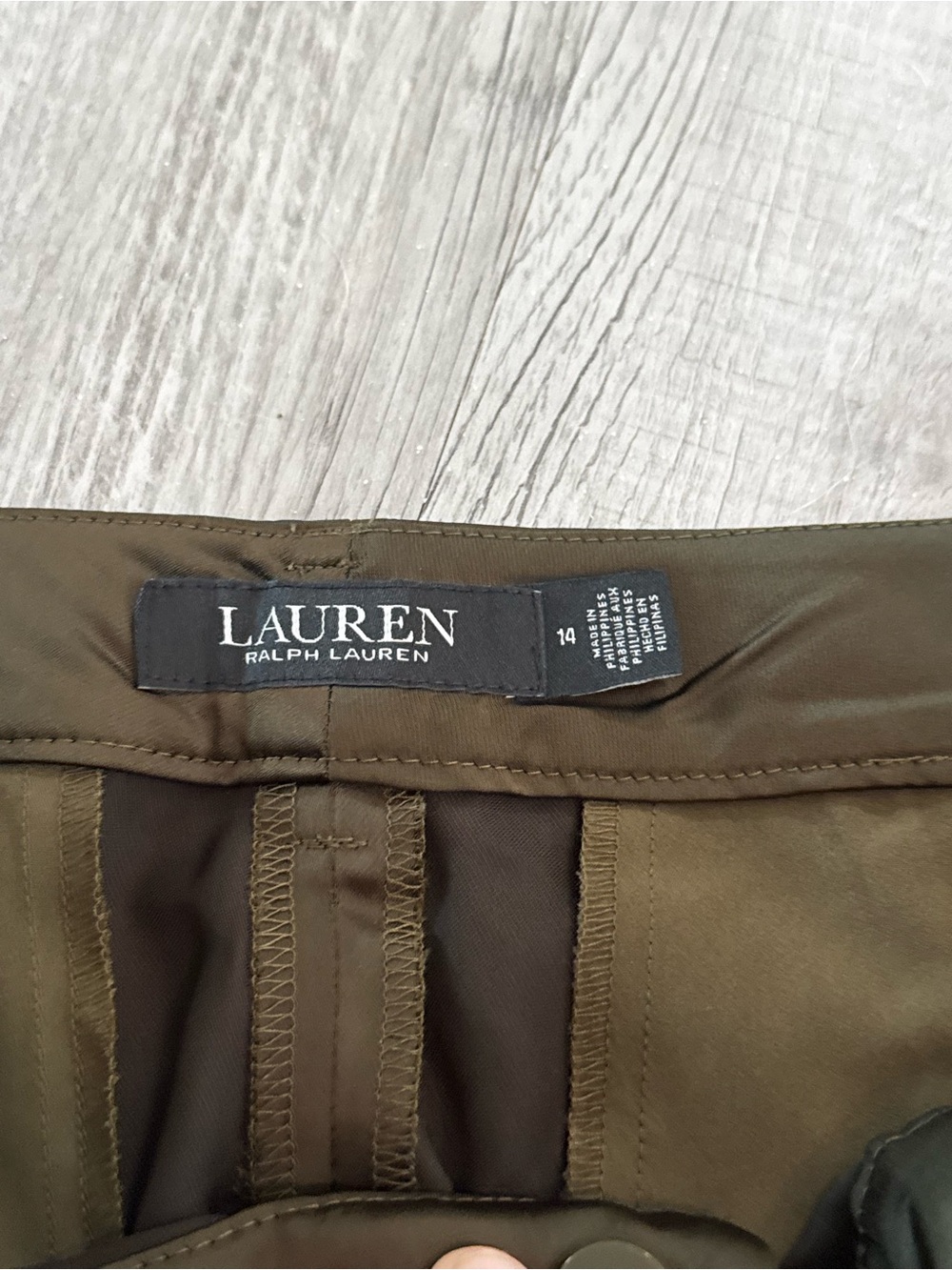 Ralph Lauren Bronze Satin Wide-Leg Trousers - Picture 8 of 9